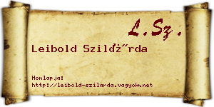 Leibold Szilárda névjegykártya